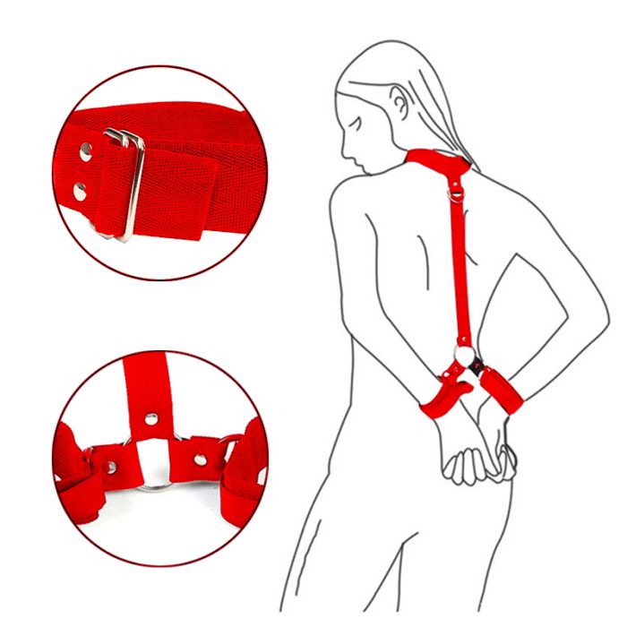 Hals- und Handgelenkbänder aus rotem Nylon