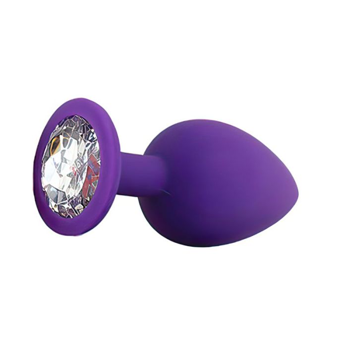 Plug anal violet  en silicone Taille S