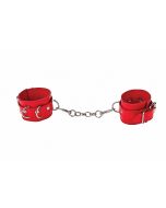 Leather Cuffs - Red by Ouch !