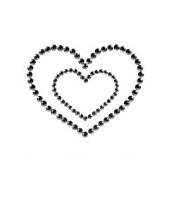 Bijoux de seins autocollant Mimi Heart  Black