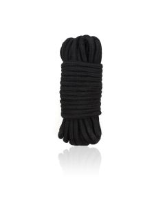 Schwarzes Bondageseil aus Baumwolle - 10 Meter