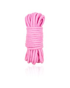 Corde bondage en coton rose - 10 mètres