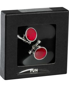 Fun factory Cufflinks - Red - Silver Plated 