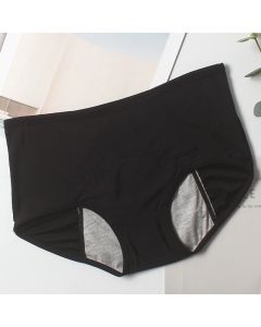 5er-Pack schwarze, hohe Menstruationshöschen, Größe XL – (asiatische Größe 4XL)