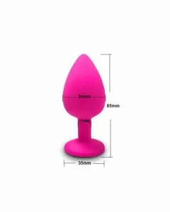 Plug anal rouge en silicone taille M