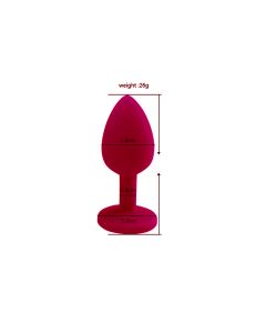 Plug anal rouge en silicone taille S