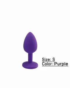 Plug anal violet  en silicone Taille S