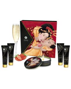 Set Secrets de Geisha Sekt Erdbeere Champagner Erdbeere von Shunga