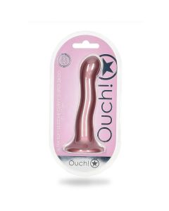Ultra Soft Curvy G-Spot Dildo - 17 cm - Rose Gold by Ouch !
