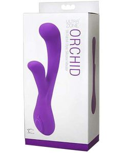 UltraZone Orchid 6x Rabbit-Style Silicone Vibrator - Purple by Topco