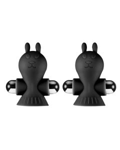 Schwarze Kaninchen-Brustvibratoren